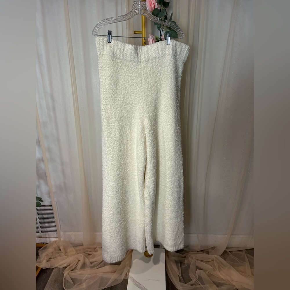 SKIMS Cozy Knit Wide Leg Lounge Pants Ivory 4X/5X NWT - Picture 3 of 4